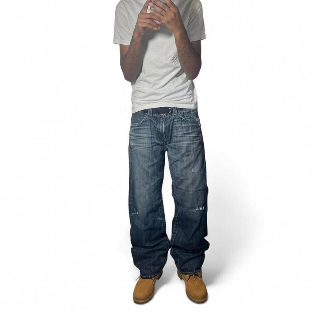 Vintage Y2K Big Star Distressed Faded Whisker Pioneer Bootcut Jeans
